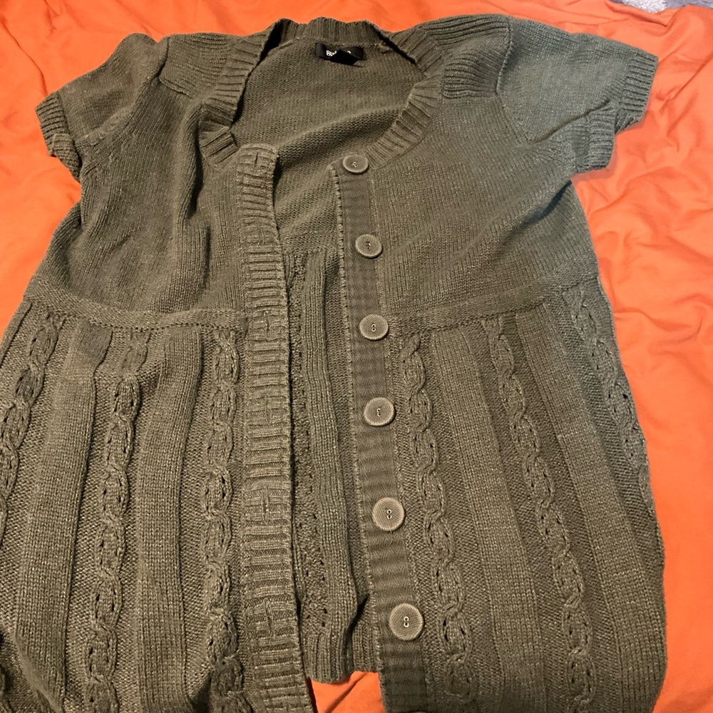 Style & Co. Olive Green Cardigan Sweater